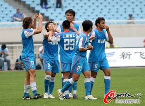 江蘇舜天vs天津泰達 陸博飛進球后慶祝